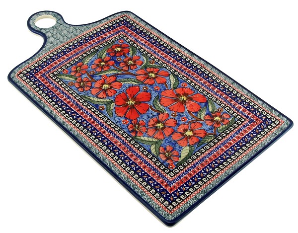 Polish Pottery Cheese & Charcuterie Serving Board 17.75