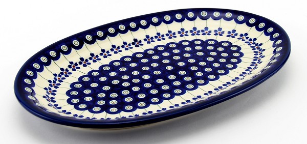 Polish Pottery Oval Serving Platter 12
