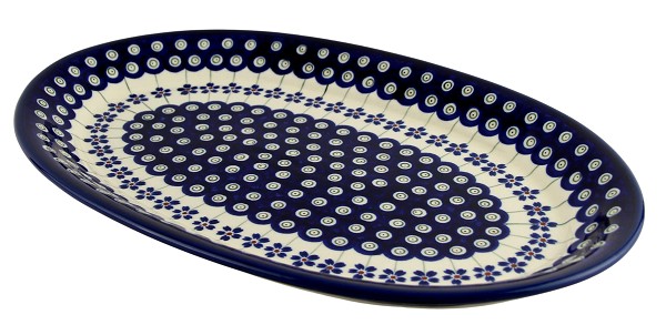Polish Pottery Large Oval Serving Platter 14.25
