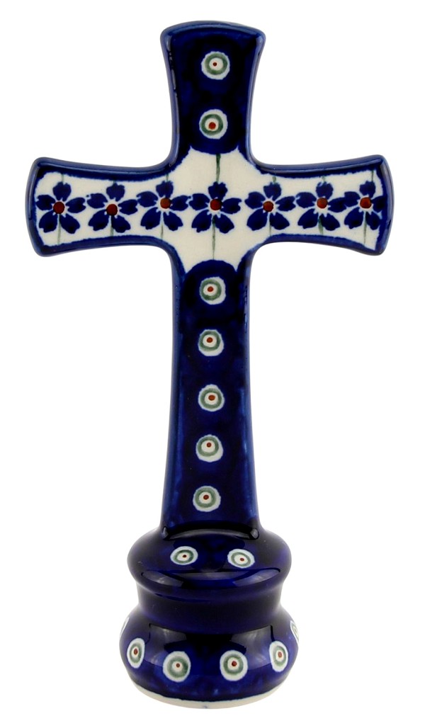 Polish Pottery Standing Cross 7