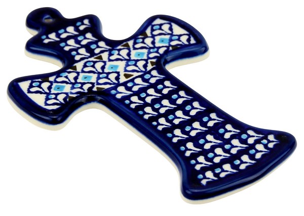 Polish Pottery Wall Cross 7.5