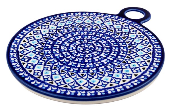 Polish Pottery Round Cutting & Serving Board 9