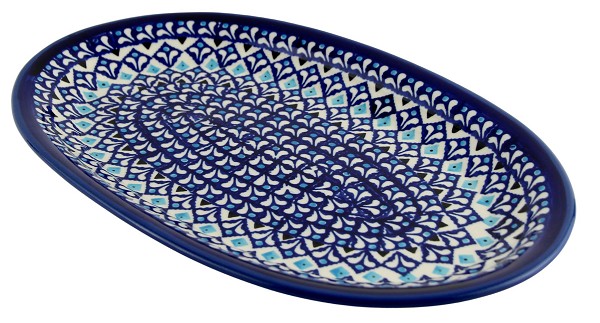 Polish Pottery Oval Serving Platter 12