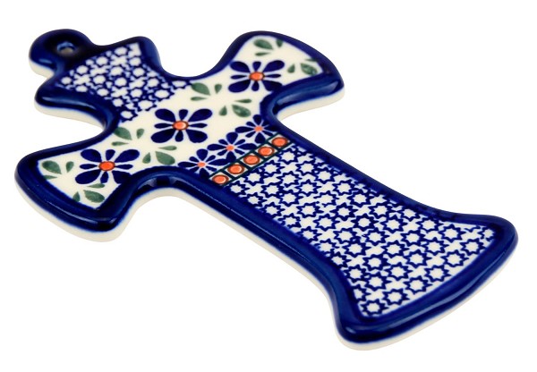 Polish Pottery Wall Cross 7.5