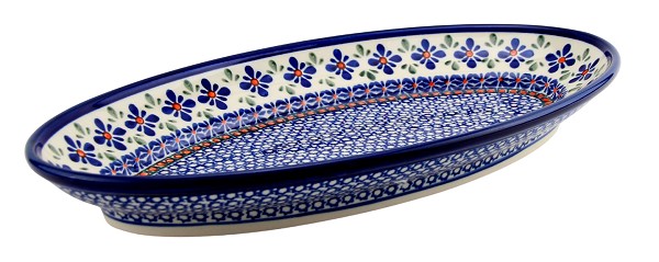 Polish Pottery Oval Platter 14.25