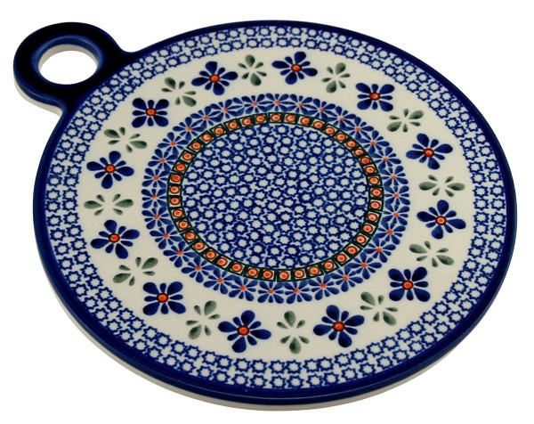 Polish Pottery Round Cutting & Serving Board 9