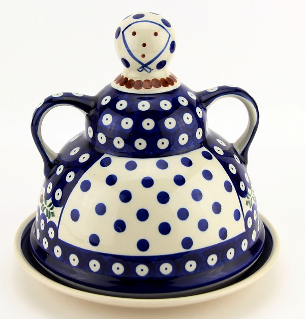 Polish Pottery Cheese Lady 7.5