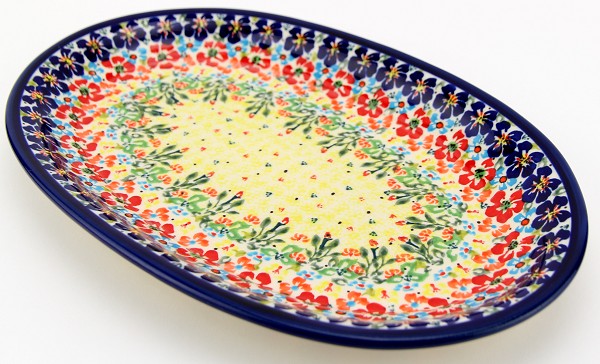 Polish Pottery Oval Serving Platter 12