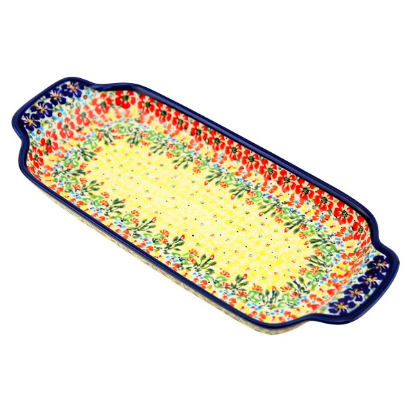 Polish Pottery Rectangular Serving Tray 13.5