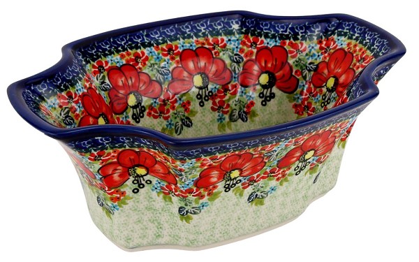 Polish Pottery Serving Bowl - Handmade by Zaklady Boleslawiec -  10 ¾