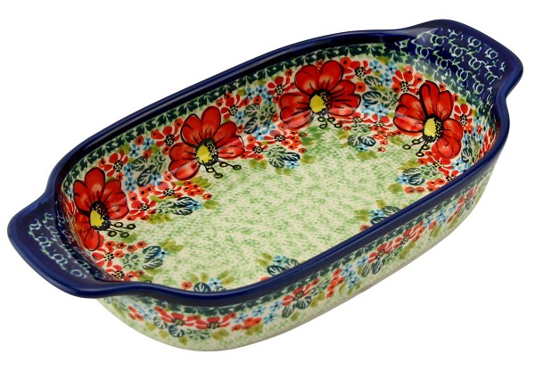 Polish Pottery Rectangular Serving Dish 10