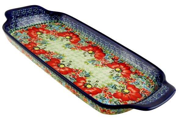 Polish Pottery Rectangular Serving Tray 13.5