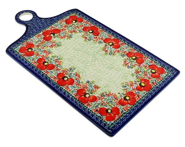 Polish Pottery Cheese & Charcuterie Serving Board 17.75
