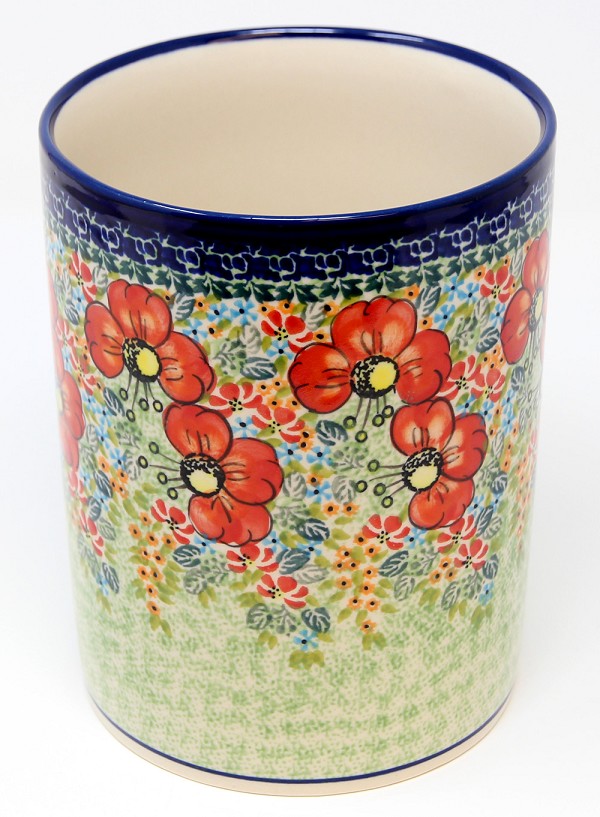 Polish Pottery Utensil Holder Crock 7
