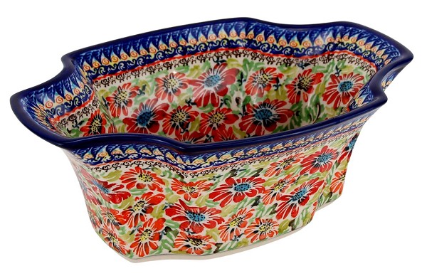 Polish Pottery Serving Bowl - Handmade by Zaklady Boleslawiec -  10 ¾