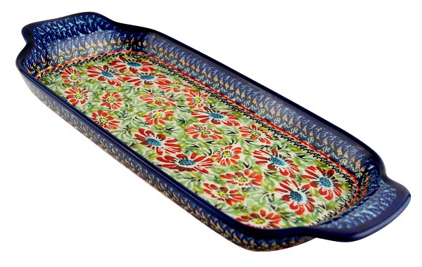 Polish Pottery Rectangular Serving Tray 13.5