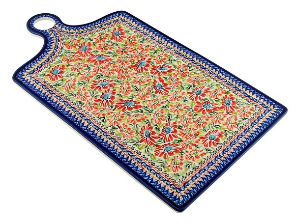 Polish Pottery Cheese & Charcuterie Serving Board 17.75