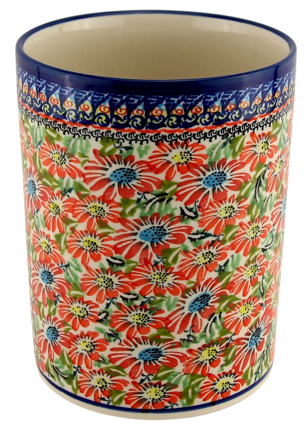 Polish Pottery Utensil Holder Crock 7