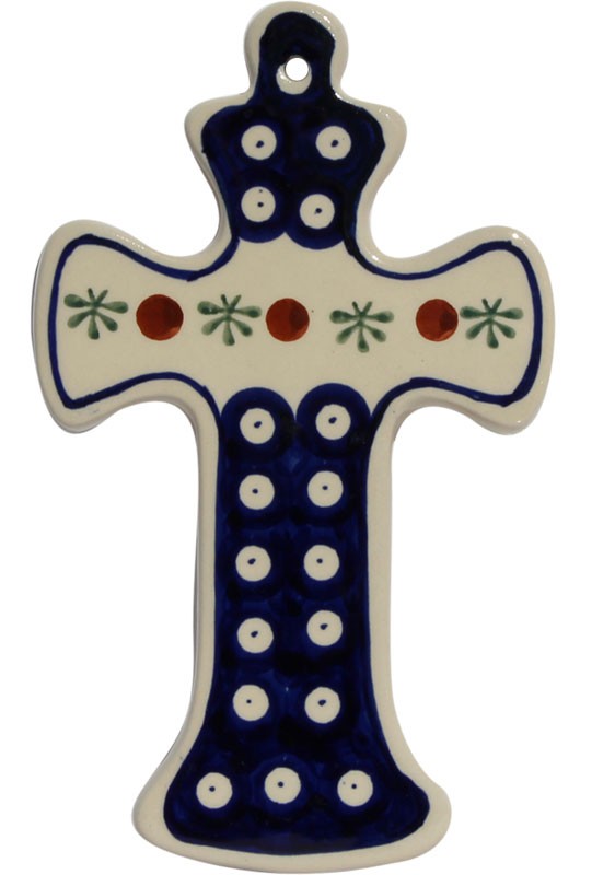 Polish Pottery Wall Cross 7.5