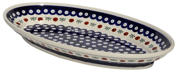 Polish Pottery Oval Platter 14.25
