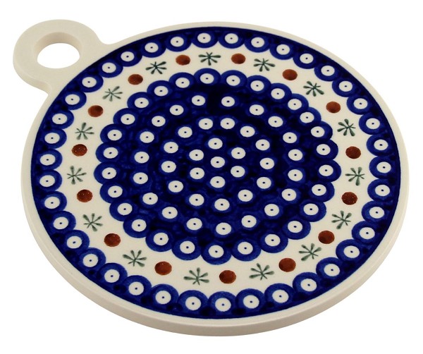 Polish Pottery Round Cutting & Serving Board 9