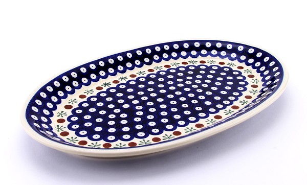 Polish Pottery Large Oval Serving Platter 14.25