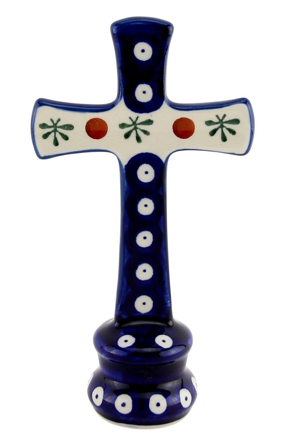 Polish Pottery Standing Cross 7