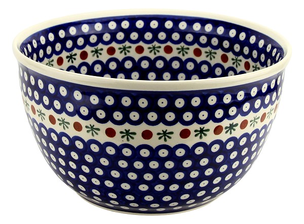 Polish Pottery Mixing & Serving Bowl 5 qt, Nature | Boleslawiec