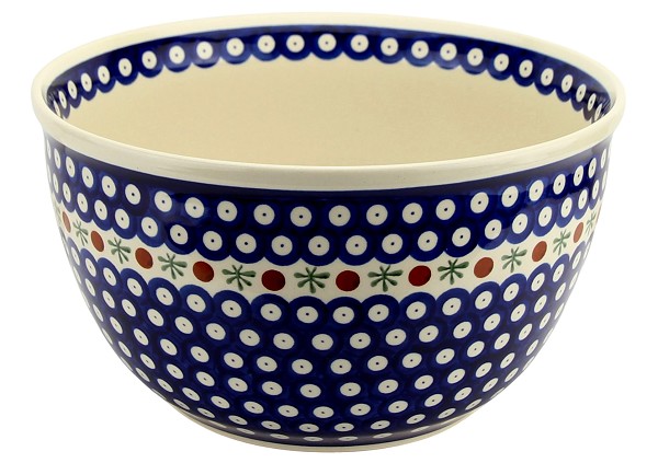 Polish Pottery Mixing & Serving Bowl 5 qt, Nature | Boleslawiec