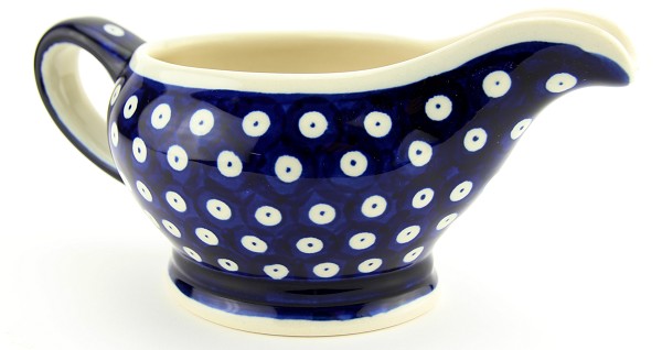 Polish Pottery Gravy Boat 16 oz, Polka Dot | Boleslawiec