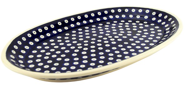Polish Pottery Large Oval Serving Platter 14.25