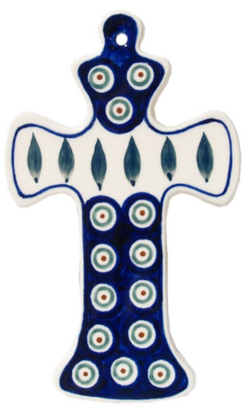 Polish Pottery Wall Cross 7.5