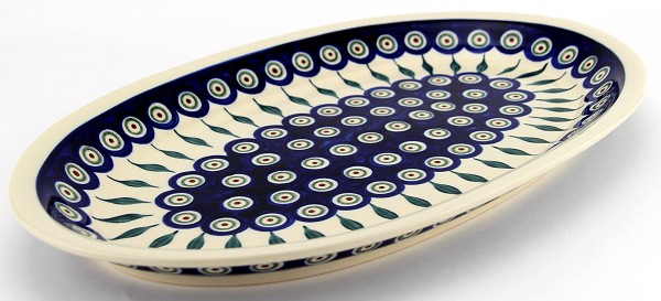 Polish Pottery Large Oval Serving Platter 14.25