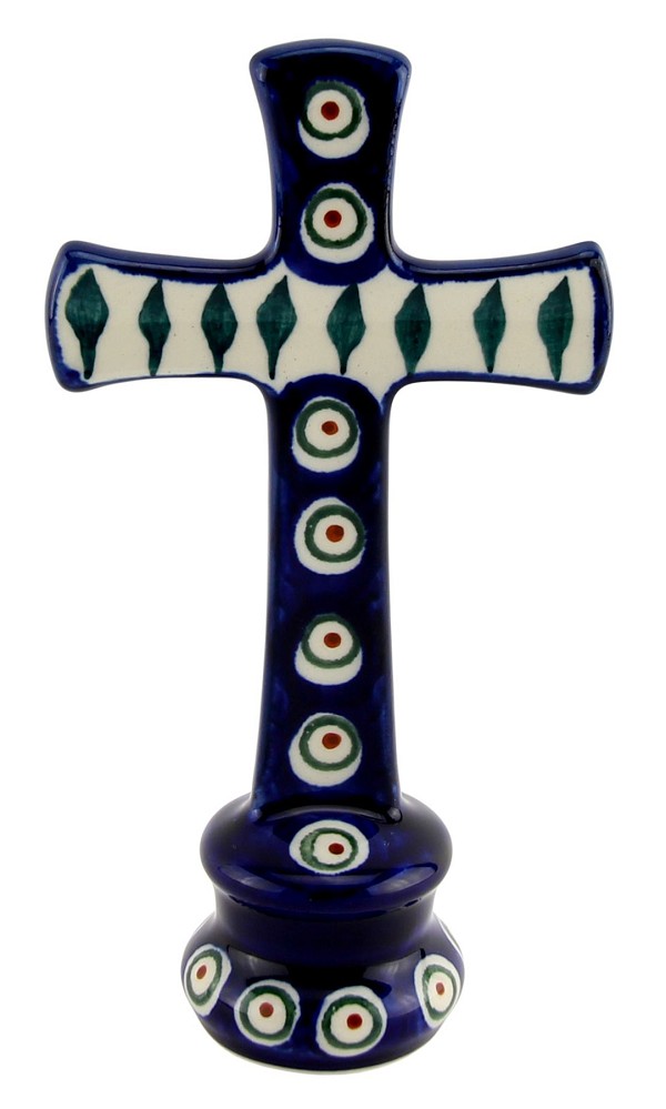 Polish Pottery Standing Cross 7