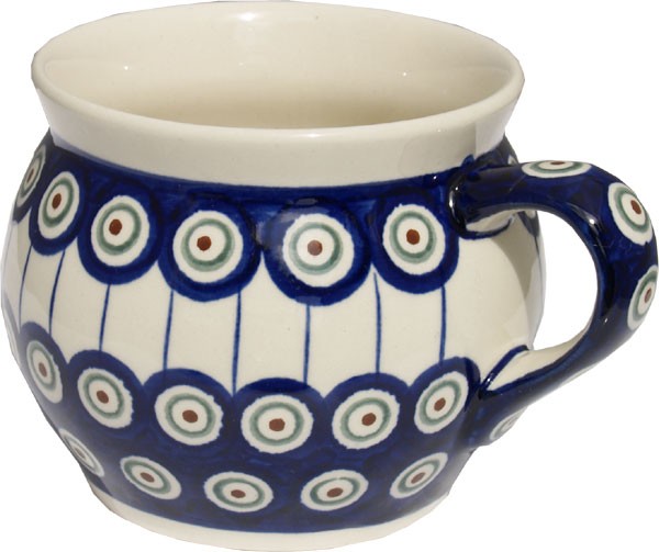 Polish Pottery 16 oz Bubble Coffee Mug – Handmade Stoneware by Zaklady Boleslawiec