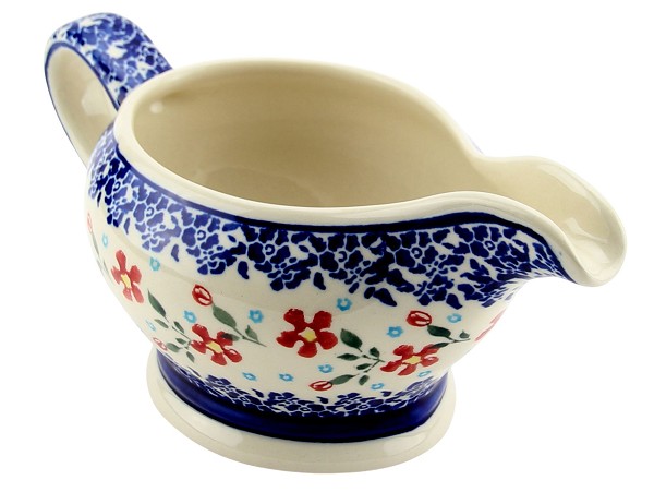 Polish Pottery Gravy Boat 16 oz. Capacity – Handcrafted by Zaklady Boleslawiec in Poland
