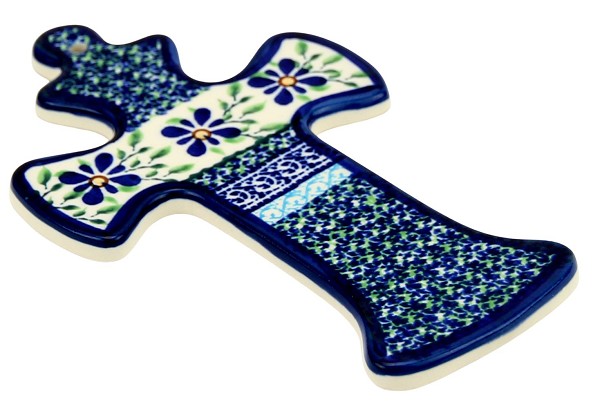 Polish Pottery Wall Cross 7.5