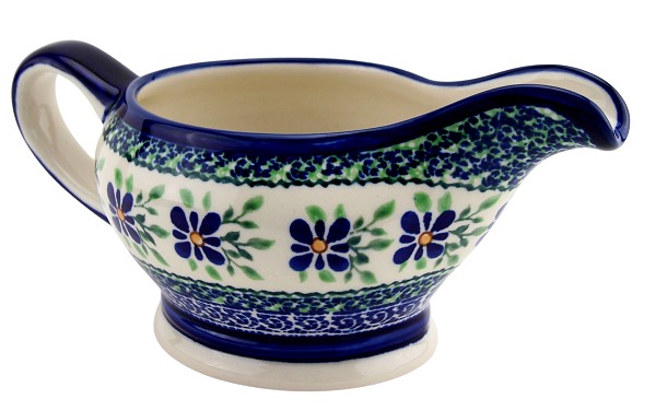 Polish Pottery Gravy Boat 16 oz, Sweet Violet | Boleslawiec