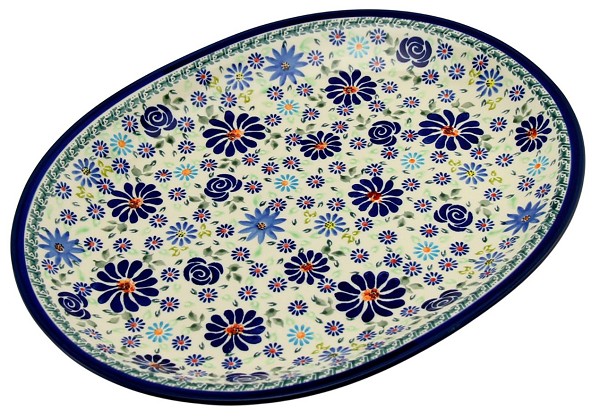 Polish Pottery Oval Platter 13.5