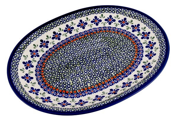 Polish Pottery Oval Platter 13.5