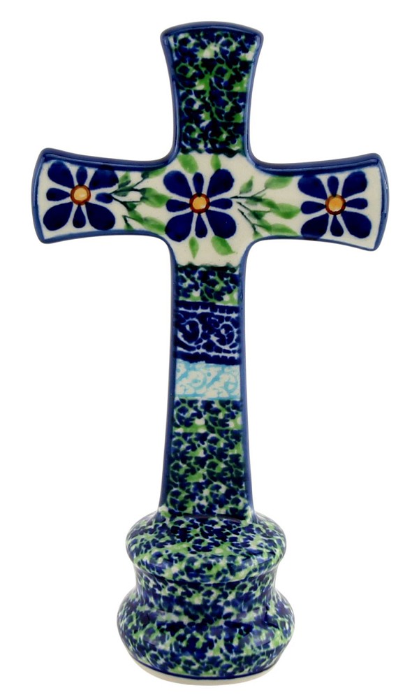 Polish Pottery Standing Cross 7