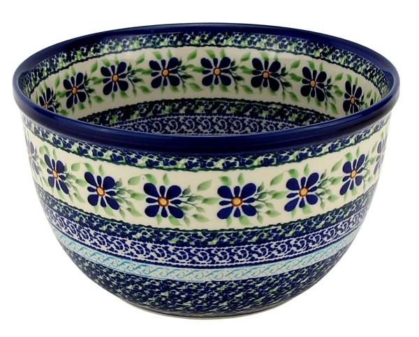 Polish Pottery Mixing & Serving Bowl 2 qt, Sweet Violet | Boleslawiec