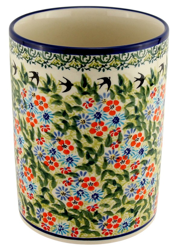 Polish Pottery Utensil Holder Crock 7