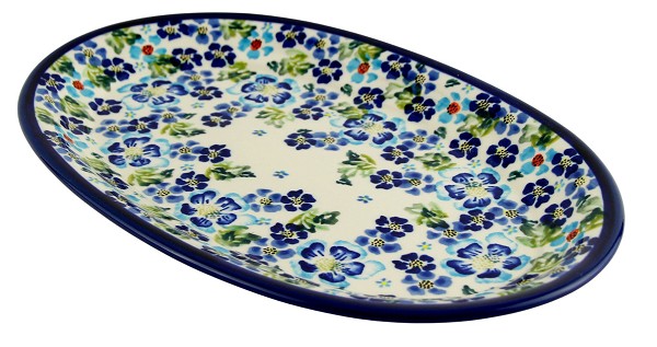 Polish Pottery Oval Serving Platter 12