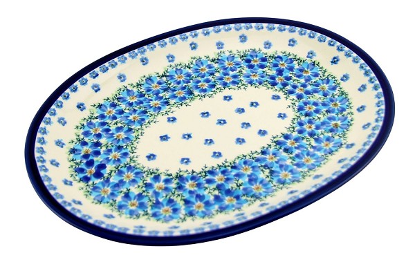 Polish Pottery Oval Platter 13.5