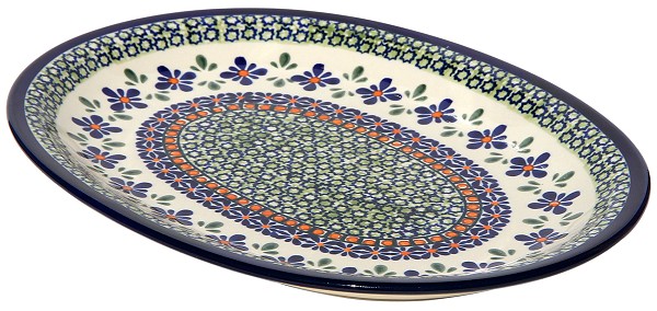 Polish Pottery Oval Platter 11.5