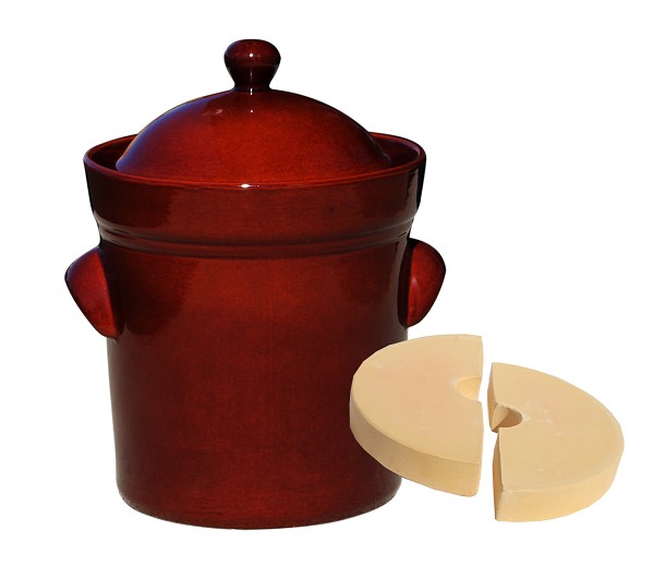 Fermenting Crock Pot with Weights 10 liter / 2.6 gallon from Zaklady Boleslawiec Poland